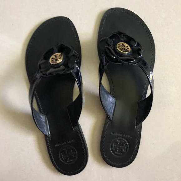 Tory Burch Shoes - Tory Burch Black Breely Patent Leather Sandal